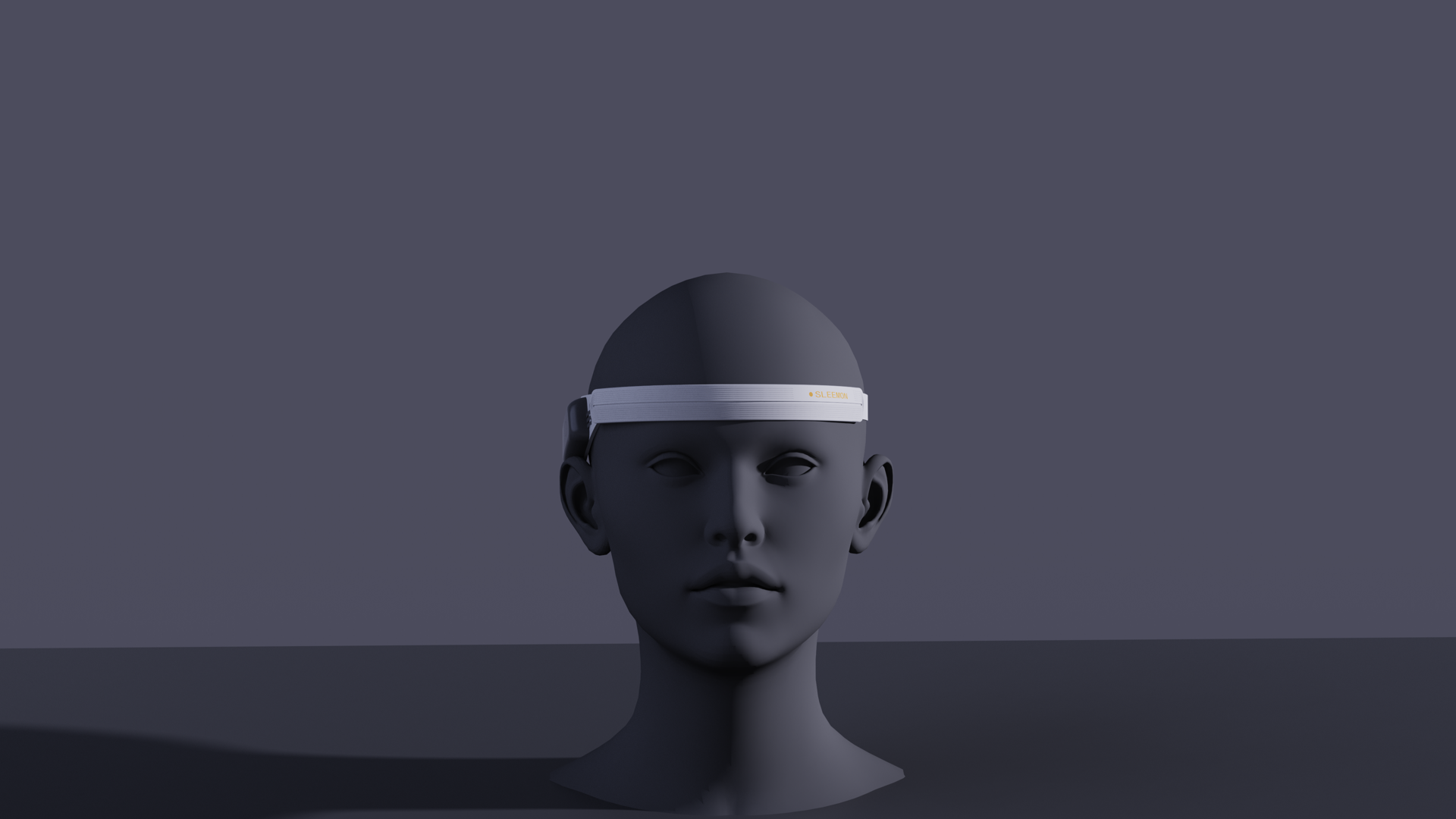 佩戴喜临门睡眠检测带的人体模型 / A mannequin wearing the SLEEMON sleep detection band
