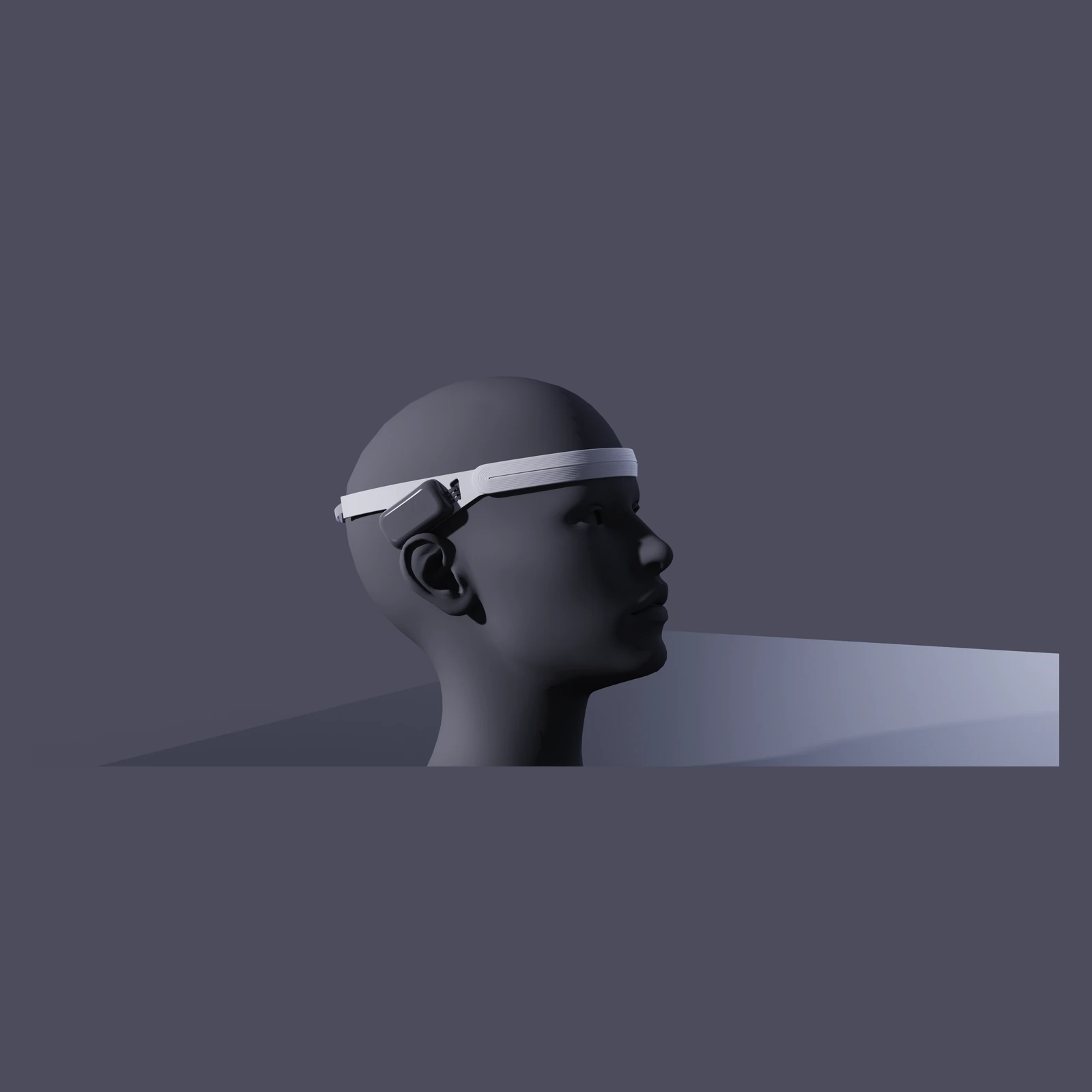 睡眠检测带佩戴侧视效果图 / Side view of the sleep detection band