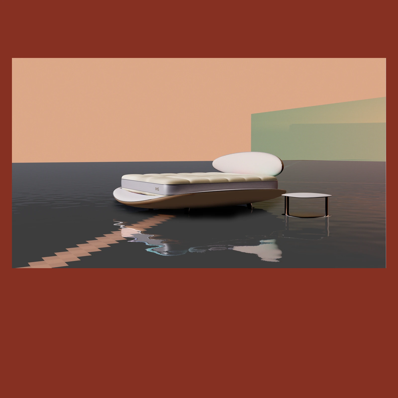 暖色AISE智能睡眠系统及水面倒影 / Warm AISE sleep system with water reflection