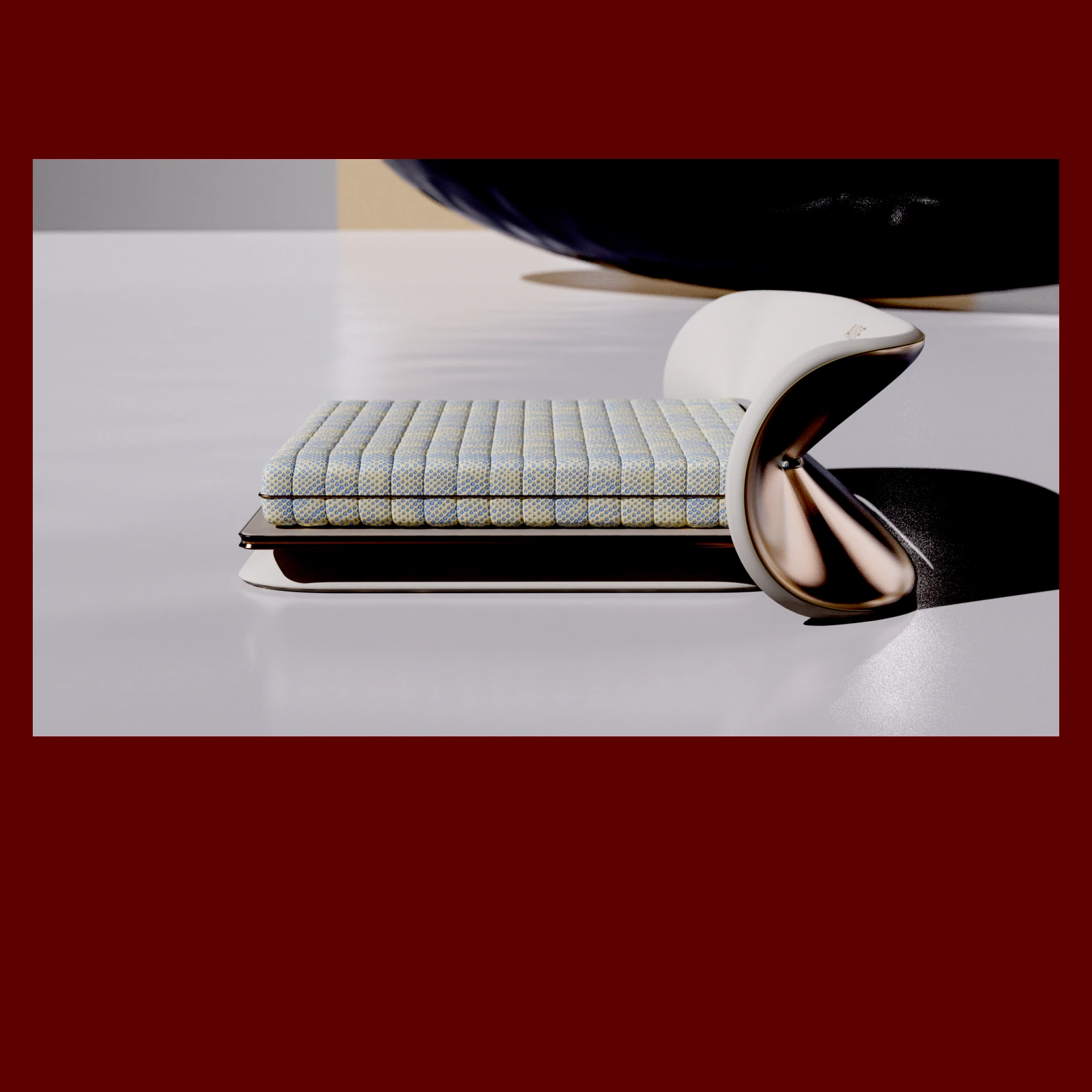 AISE软床流线型框架与床垫细节 / AISE Soft Bed frame and mattress detail