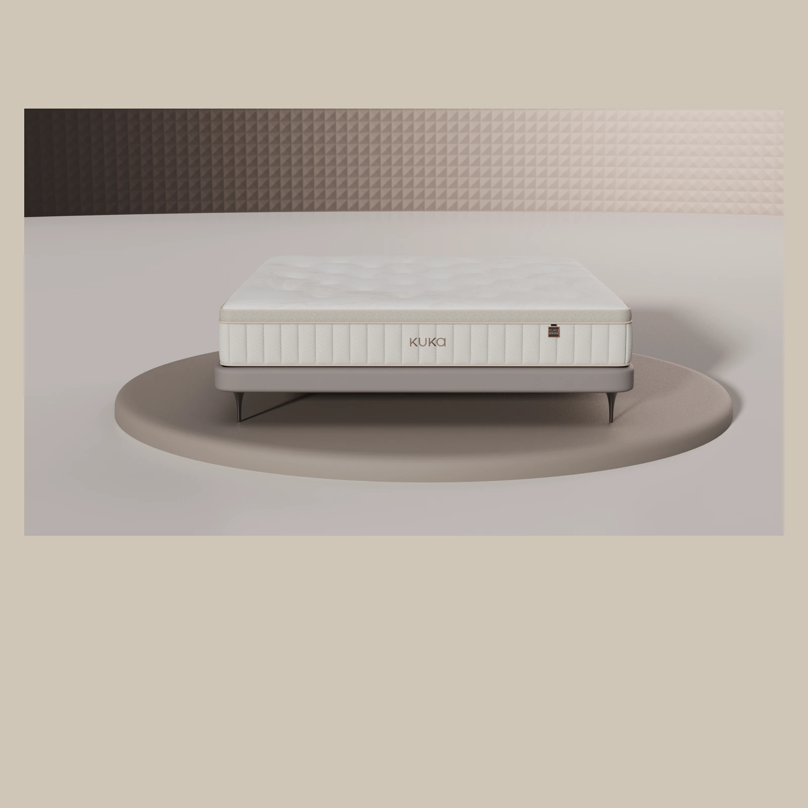 梦屿系列床垫正面效果图 / Front view of the Dream Island mattress