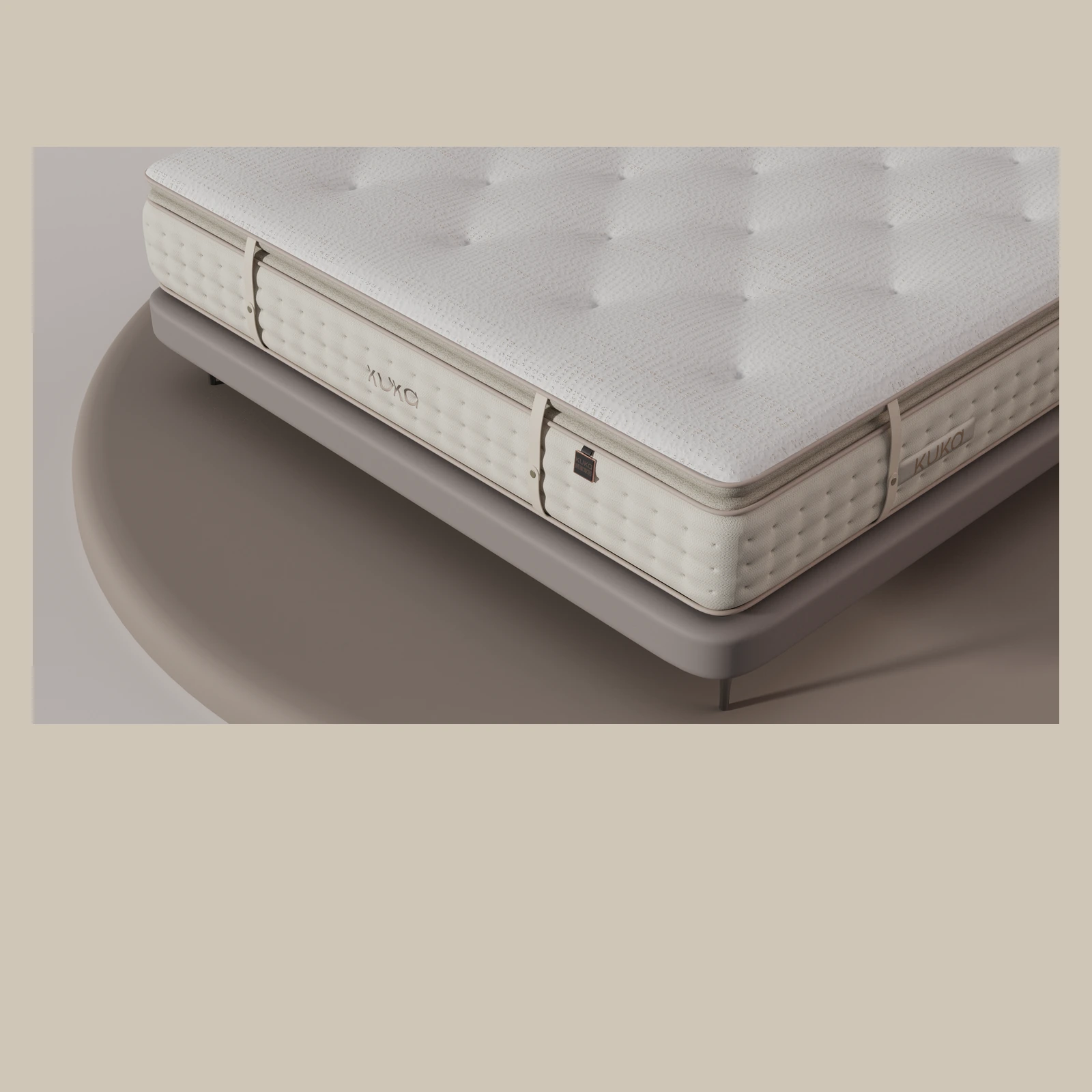 梦屿系列顶垫面料与固定带细节 / Dream Island topper fabric and strap detail